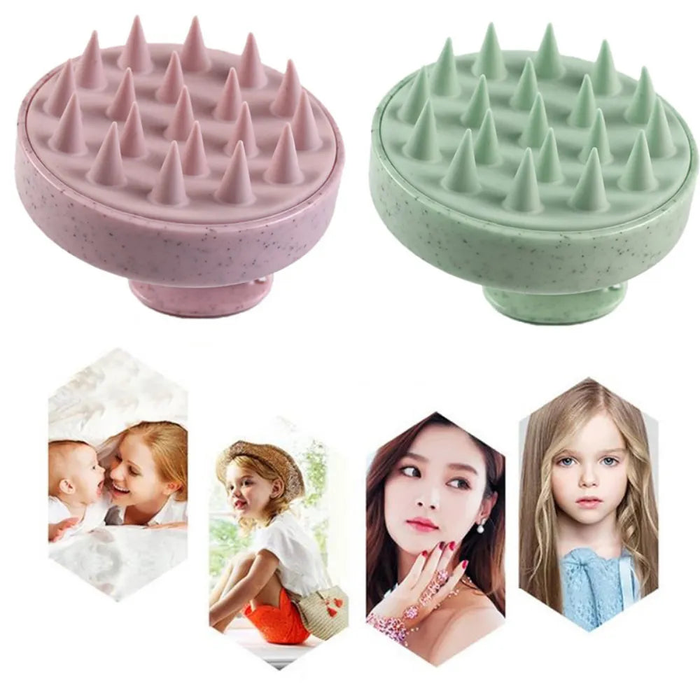 Escova de Shampoo de silicone para massagem do couro cabeludo, pente para lavar o cabelo, massagem corporal, ducha de banho, ferramenta de cabeleireiro para salão de beleza