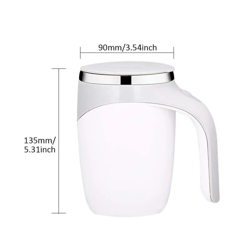 Agitando automática Caneca Recarregável Portátil Aço Inoxidável Rotação Magnética